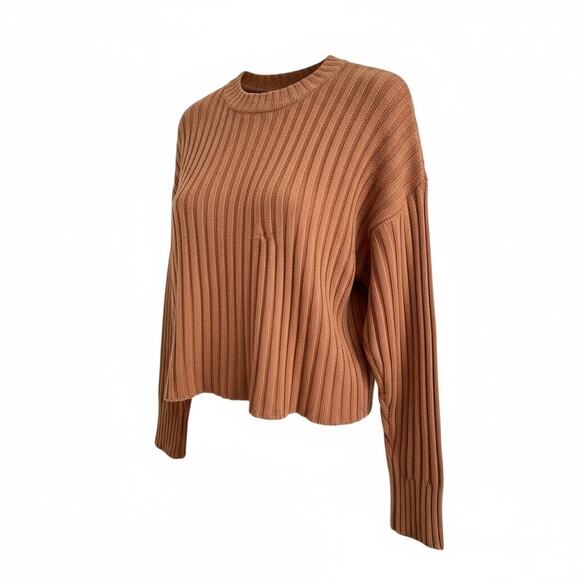 Y2K American Eagle Sweater Womens Small Ribbed Knit Fisherman Preppy Academia - Picture 2 of 9